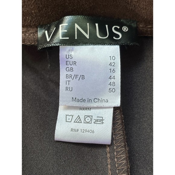 Venus Brown Faux Suede‎ pants silver studs size 10 - Picture 4 of 7